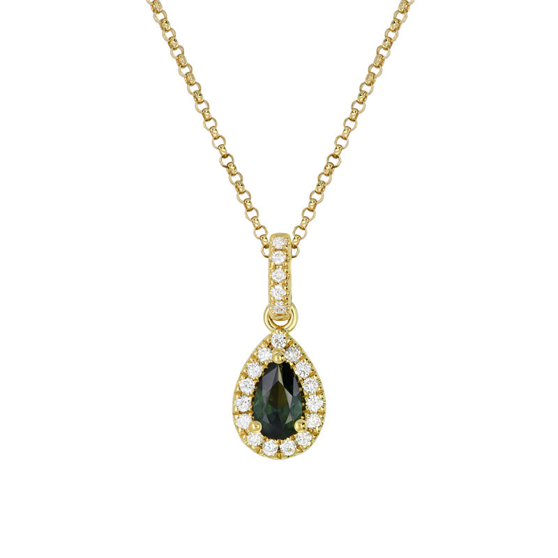 Clarissa Pear Sapphire Necklace