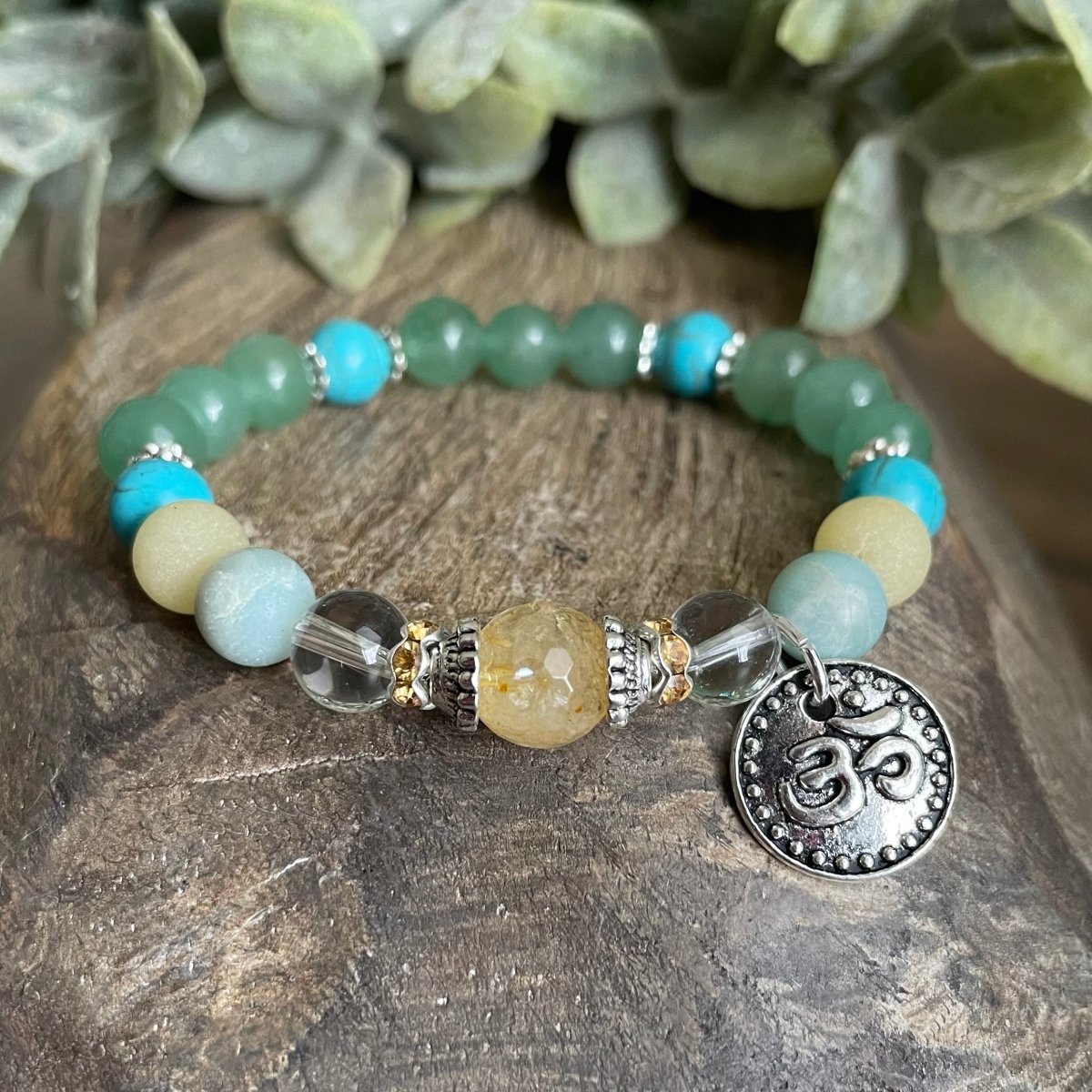 Health + Happiness Affirmation Healing Bracelet